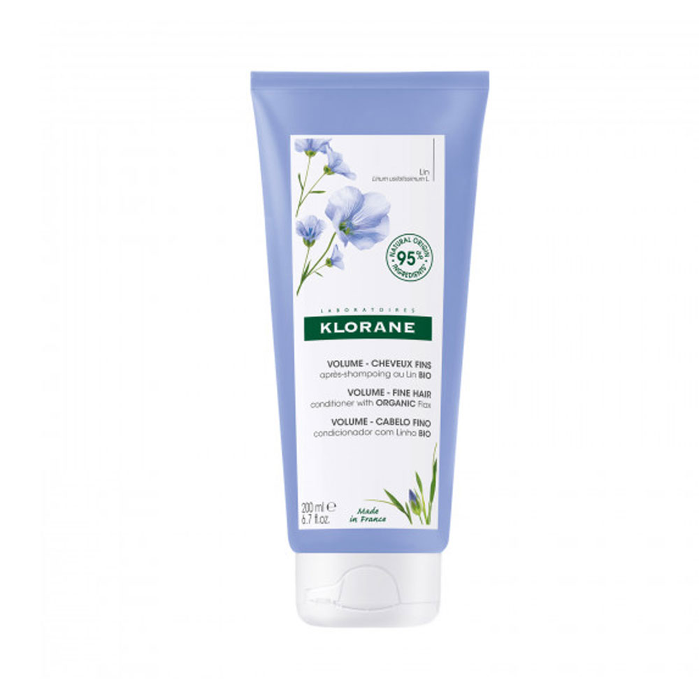 Klorane Lin Baume Après-shampoing Volume Cheveux fins Bio 200ml