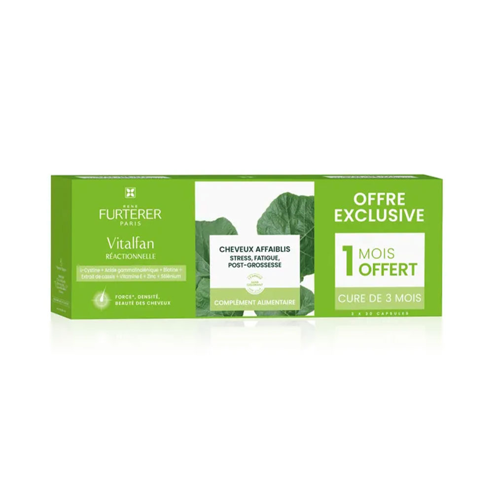 René Furterer Vitalfan Cheveux Affaiblis Réactionnelle 3x30 Capsules