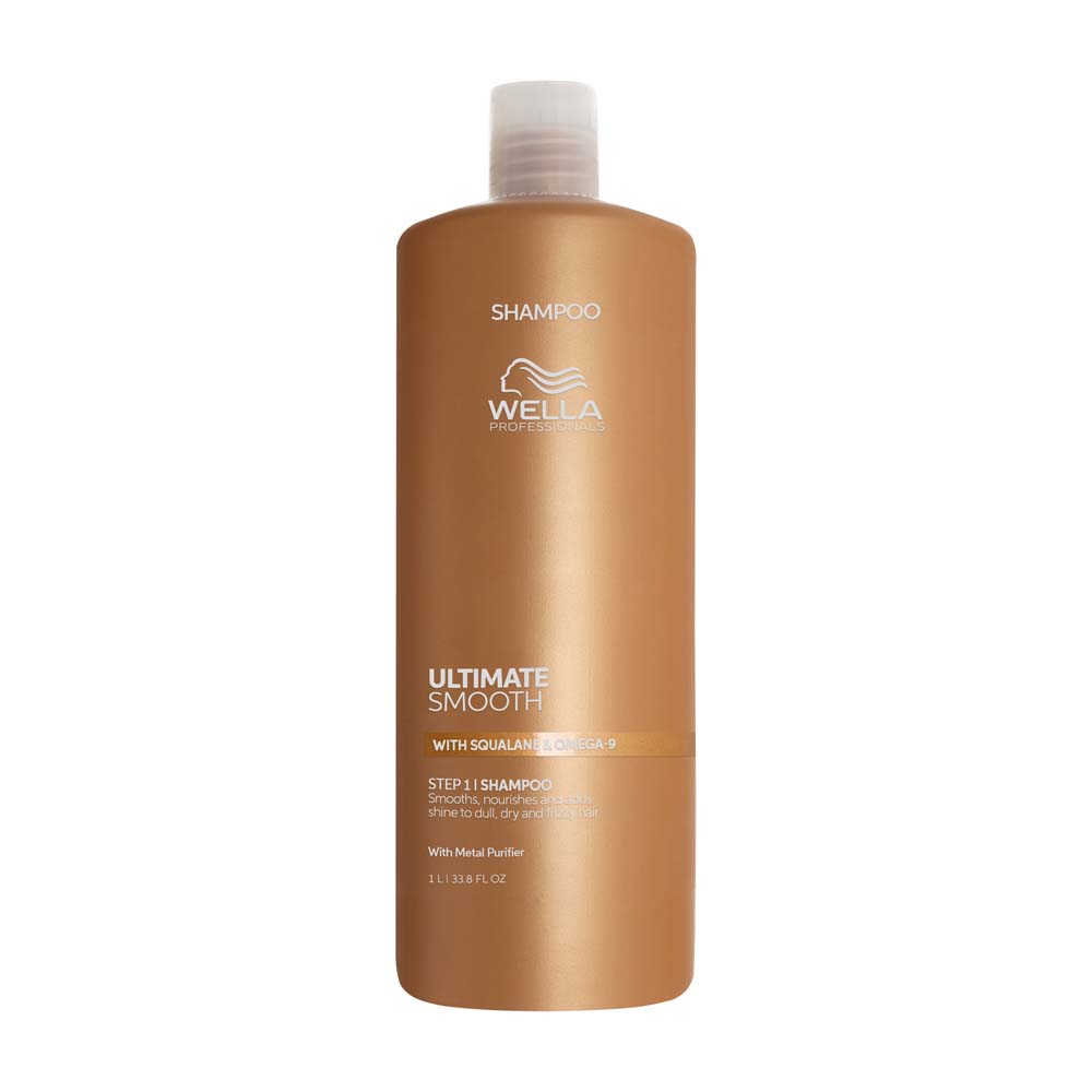 Wella Professionals Ultimate Smooth Shampoing nourrissant Cheveux secs, ternes ou frisés 1l