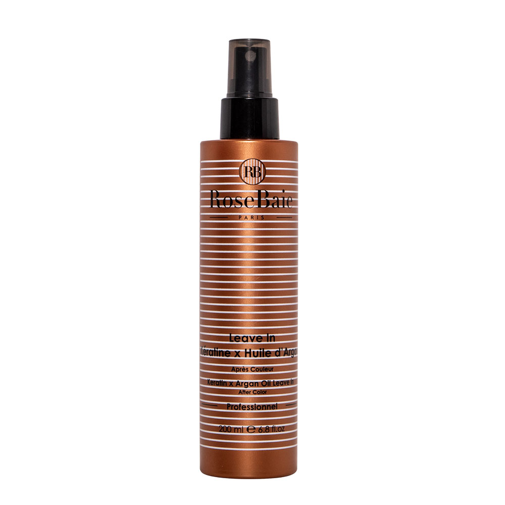 Rosebaie Huile d'Argan Leave in Kératine Cheveux colorés 200ml