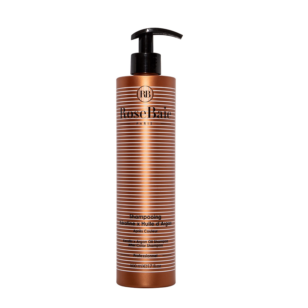 Rosebaie Huile d'Argan Shampoing Kératine Cheveux colorés 500ml