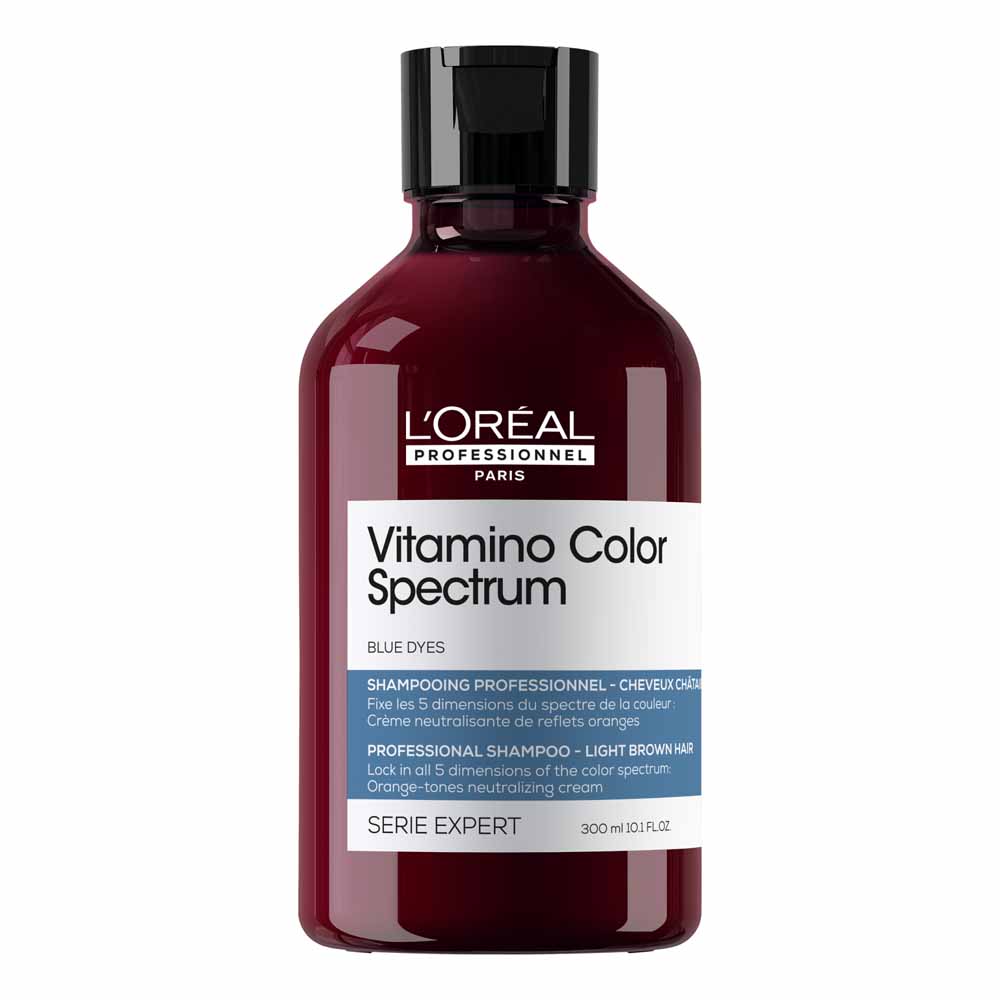 L'Oréal Professionnel Vitamino Color Spectrum Shampoing neutralisant reflets orangés pour cheveux châtains 300ml