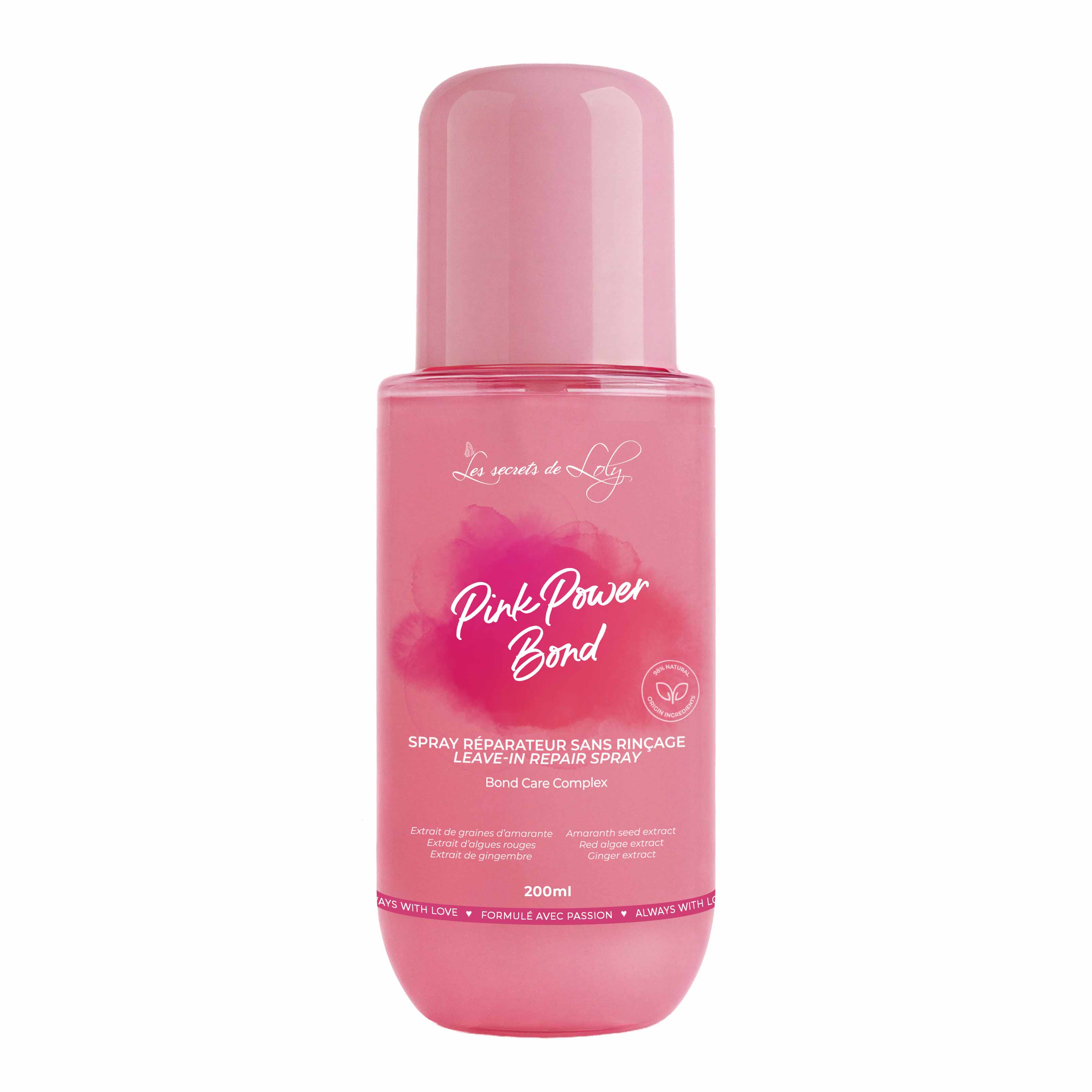 Les Secrets de Loly Pink Power Bond Spray Réparateur Sans Rinçage 200ml