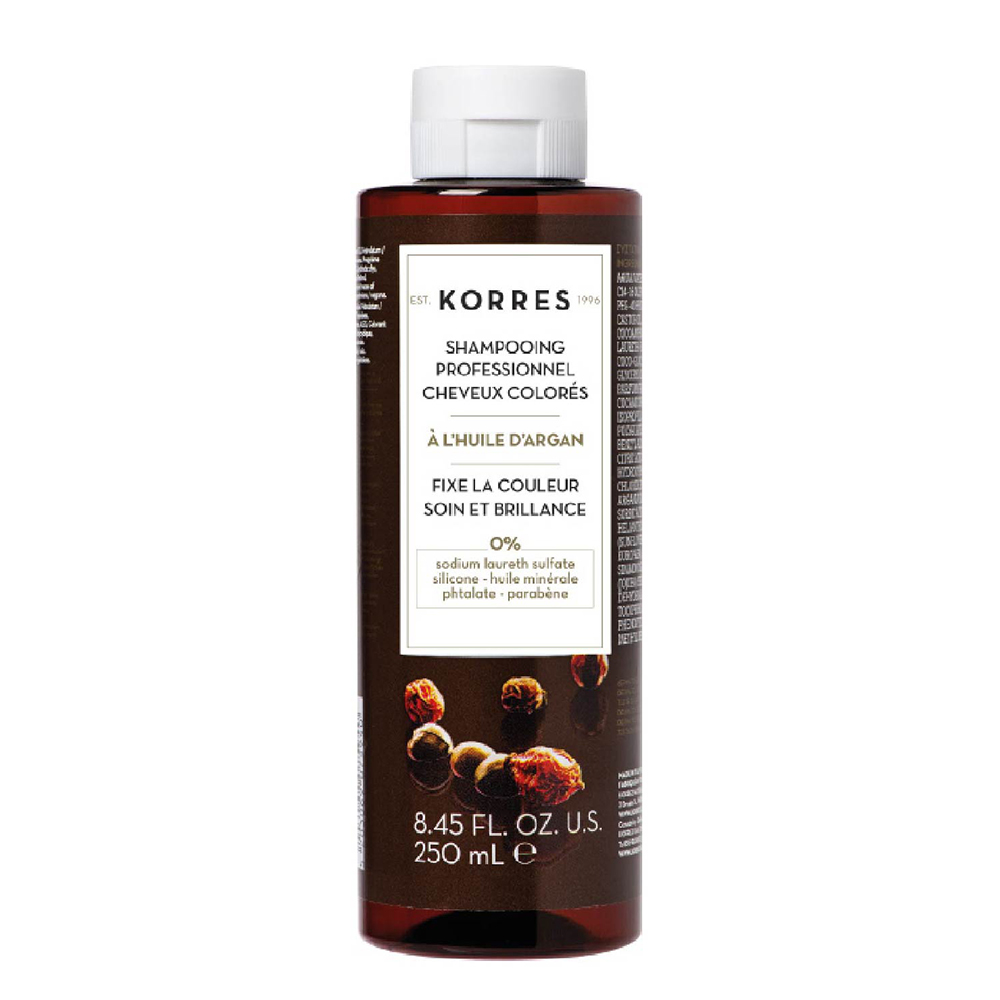 Korres Shampooing Professionnel Post-Coloration huile d'Argan (cheveux colorés) 250ml